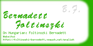 bernadett foltinszki business card